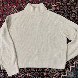Lululemon Athletica Cream Turtleneck Sweater